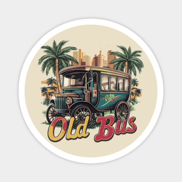 Old bus Magnet by TshirtMA